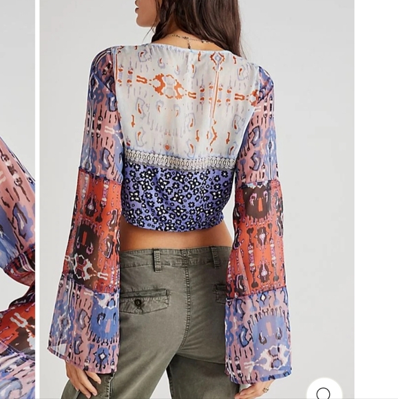 Free People Walk That Way Printed Top - Picture 4 of 9